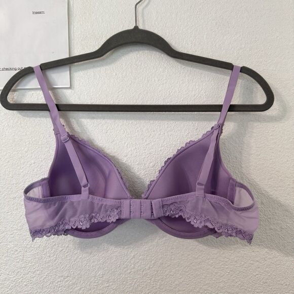 Maidenform Demi Bra 36C‎ Purple Lace Accent - Picture 3 of 3